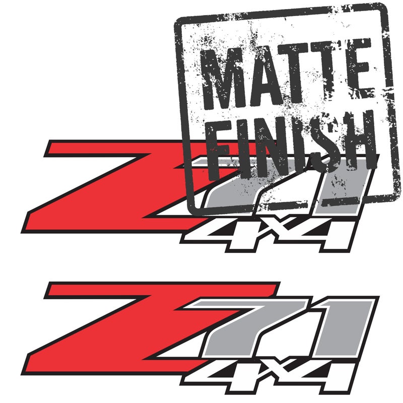 GOLD HOOK Chevy Silverado Z71 4x4 Decals Stickers - F (2007-2013) Bed Side 1500 2500 HD,Set of 2, (Premium Series Matte Finish) - Image 1
